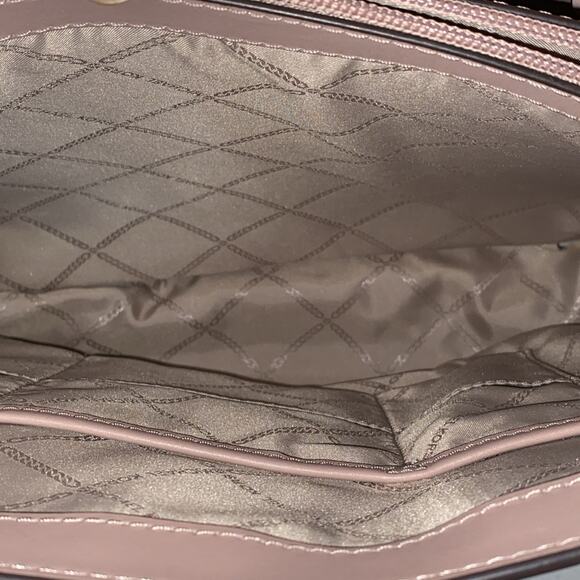 Michael Kors Voyager Tote Signature MK Logo Large Shoulder Bag Purse Rose Gold - Picture 4 of 14